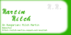 martin milch business card